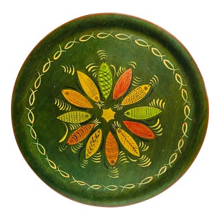 Vintage 1970’s Hand Made Wood Weston Bowl Mill Vermont Fish Tray Signed Phelps For Sale