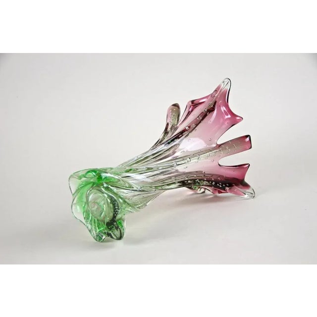 Mid-Century Sommerso Murano Glass Vase, Italy, 1960s For Sale - Image 12 of 16