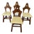 Late 20th Century Brutalist Arts and Crafts Keyhole Dining Chairs, Set of 4 For Sale