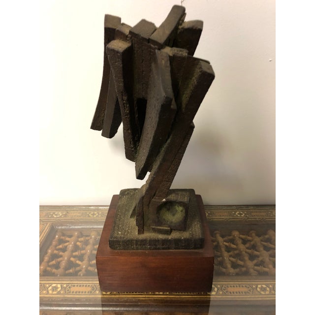 Mid Century Brutalist Modern Layman Jones 1964 Iron Sculpture For Sale - Image 4 of 10