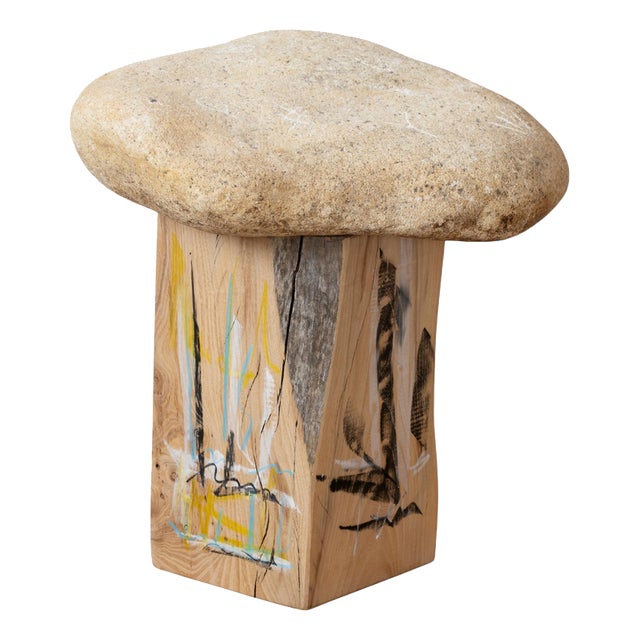 Primitif Sculpture in Fire-Treated Wood by Jean-Baptiste Van Den Heede For Sale