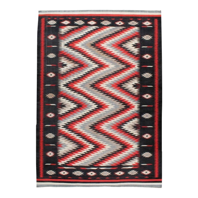 Galerie Shabab Collection Mid-20th Century Indian Flatweave Dhurrie Carpet For Sale