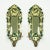 A Pair of Green Verre Eglomisé Mirrored Wall Sconces For Sale - Image 9 of 9