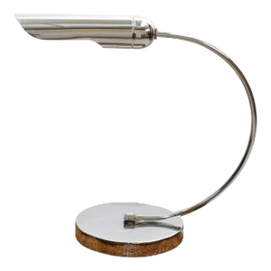 Vintage Italian Arch Chrome & Steel Table Desk Lamp Mid-Century Modern 1980