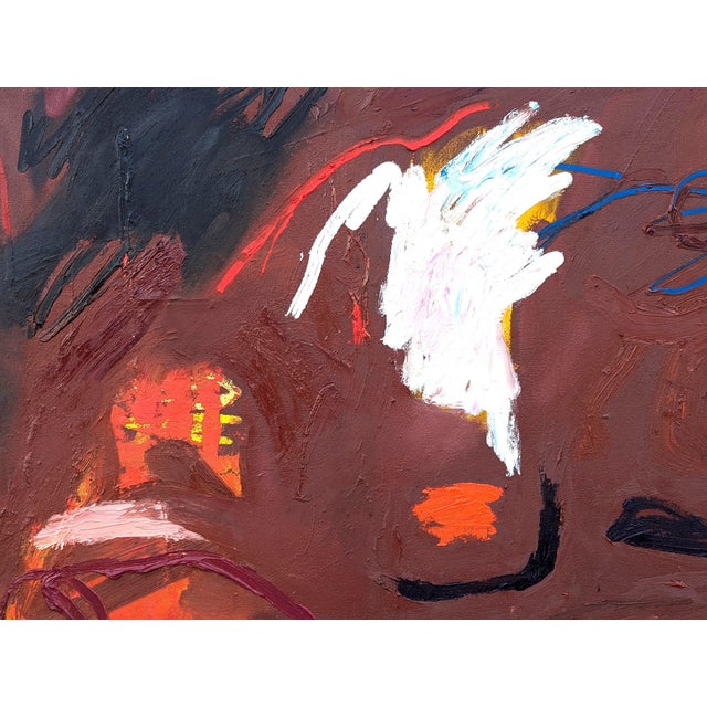 White Peter Healy "Dropping a Lit Match" Contemporary Warm Toned Abstract Expressionist Painting, 2024 For Sale - Image 8 of 10