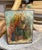 19th century hand painted piece. Original purchased in 2006 at Uzbekistan bazaar. Saints: Virgin Mary and Saint John the...
