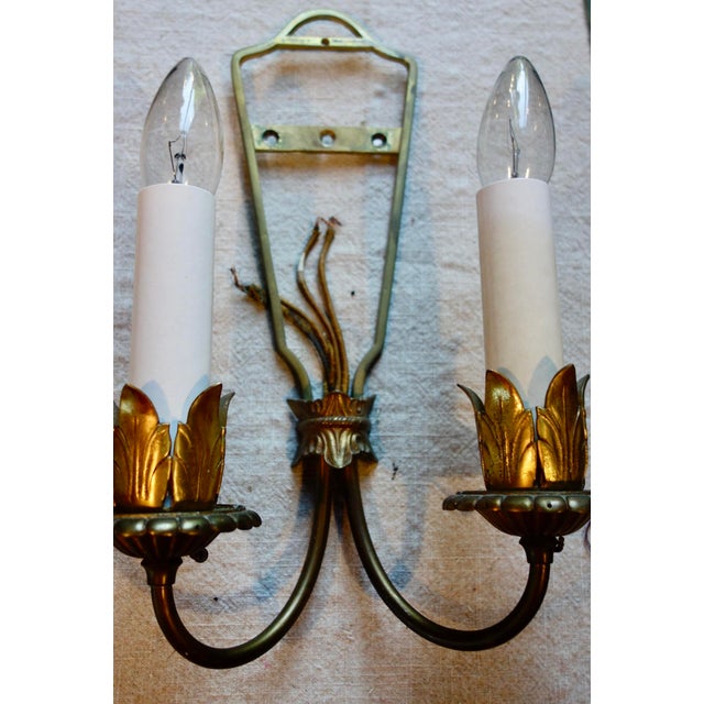 Venetian Art Deco Etched Mirrored Wall Sconces - a Pair For Sale In Minneapolis - Image 6 of 14