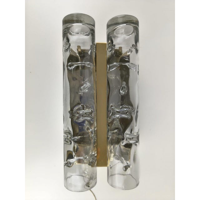 Metal Ice Glass Wall Lights from Doria Leuchten, Germany, 1970s, Set of 2 For Sale - Image 7 of 18