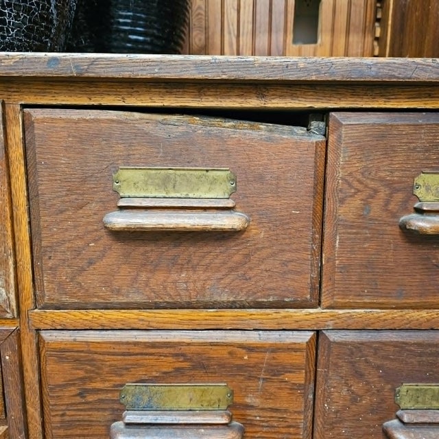 Early 20th Century J.D. Warren General Store Apothecary Cabinet For Sale - Image 12 of 15