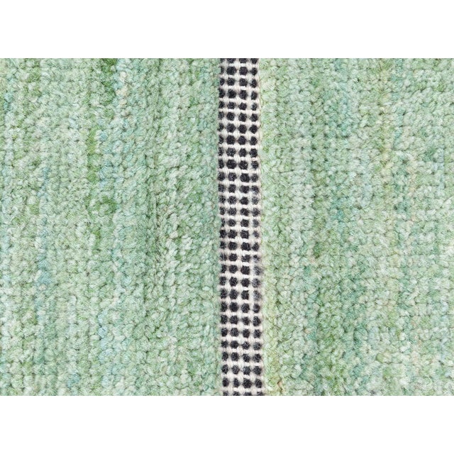 Modern Flatweave Geometric Mint Oversized Rug "Riziere" by Doris Leslie Blau For Sale - Image 9 of 9