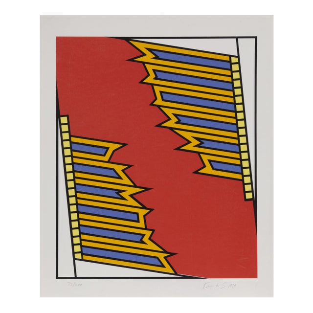 Nicholas Krushenick, Silver Liner, Pop Art Screenprint For Sale