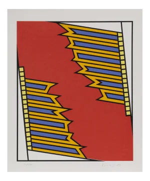 Nicholas Krushenick, Silver Liner, Pop Art Screenprint