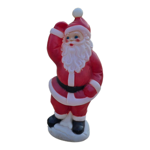 Vintage 40" Waving Santa Claus Lighted Christmas Blow Mold Yard Decor