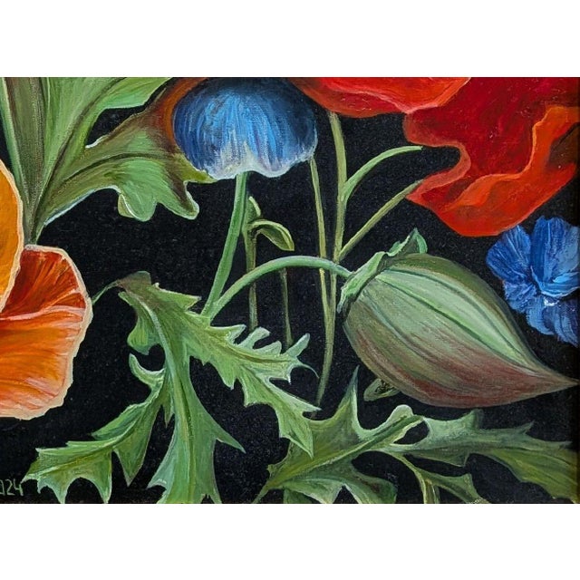 Zoriana Pavlyshyn Original Oil Painting “Poppies” – Renaissance Still Life For Sale - Image 4 of 11