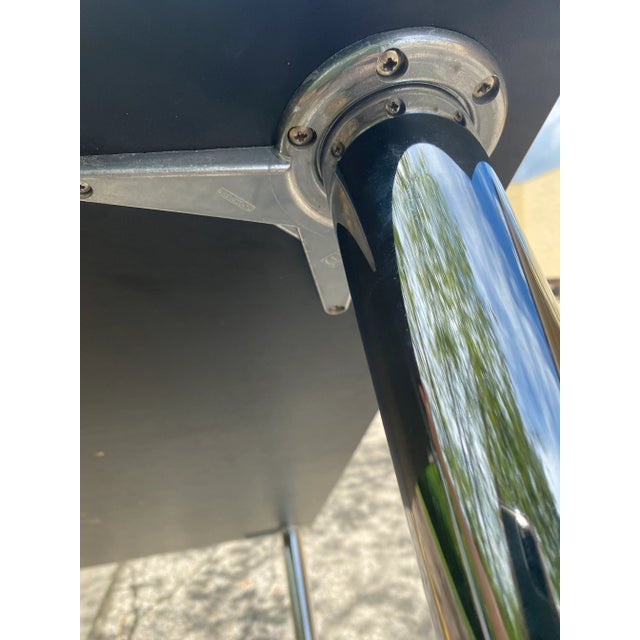 Metal Postmodern Italian Formica and Chrome Dining Table 1970s For Sale - Image 7 of 10