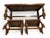 Brown Vintage 1960s Angel Pazmino for Muebles De Estilo Tooled Leather Table & Bench Set - 3 Pieces For Sale - Image 8 of 8