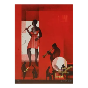 1990s Sacha Chimkevitch Hot Swing Lithograph