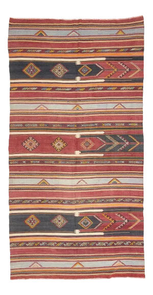 Vintage Handwoven Turkish Kilim Rug
