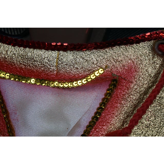 Bahamian Junkanoo Festival Parade Costume Red Headdress Outfit Dance Masks For Sale - Image 10 of 17