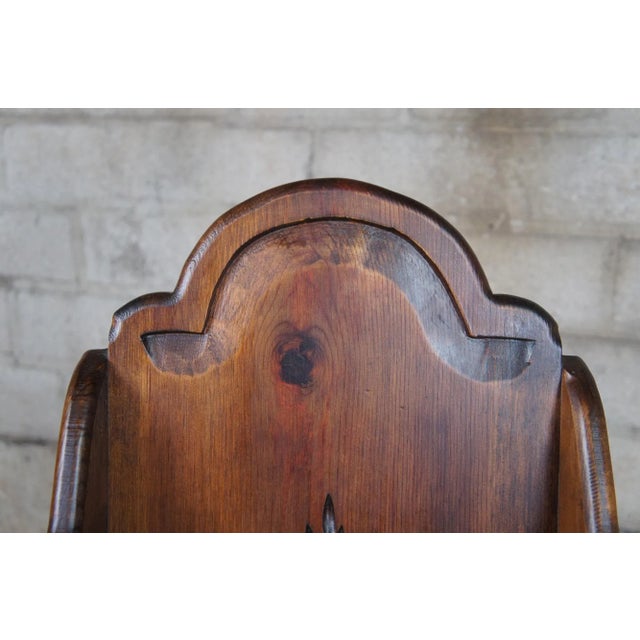 Brown 1970s American Country Pine Childs Rocking Chair For Sale - Image 8 of 12
