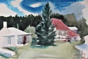 Robert Holdeman, Landscape with Houses