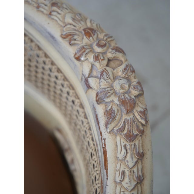 French Louis XV Cane Back Painted Vanity Stool For Sale - Image 16 of 18
