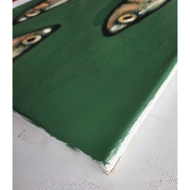 An impressionist oil painting three sardines, by Vivek Mandalia. Frame and hang in your home. 30 x 40 cm 12 x 16 Inches...