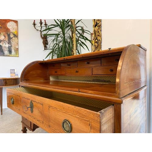 Antique Josephinian Walnut Veneer Secretary For Sale - Image 17 of 18