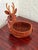 A sweet vintage woven wicker reindeer basket with antlers, perky ears, and a festive ribbon. Fill with ornaments or...