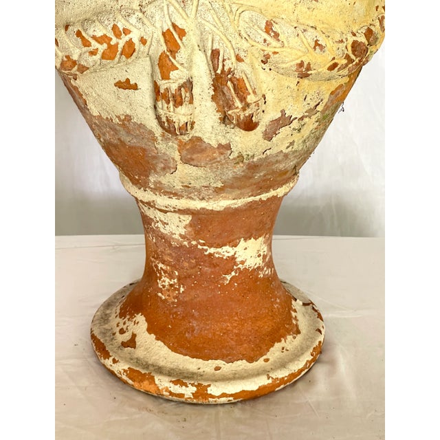 1920s Pair French Antique Tall Garden Terracotta Planters, 1920 For Sale - Image 5 of 16