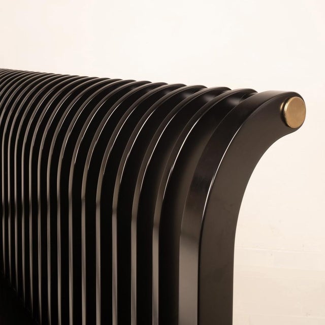 Vintage Bed in Wood and Brass by Pierre Cardin, 1980s For Sale - Image 14 of 17