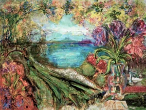 "River's Bed" Contemporary Still Life Landscape Painting by Christine Ilewski-Huelsmann