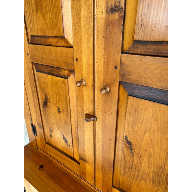 Stephen Von Hohen Hand Made Raised Panel Door Shaker Style Pewter Hutch For Sale - Image 10 of 14