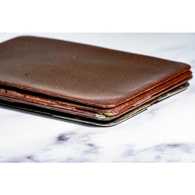 Handsome Antique Victorian Leather Sterling Silver Money Wallet Card Case For Sale - Image 15 of 16