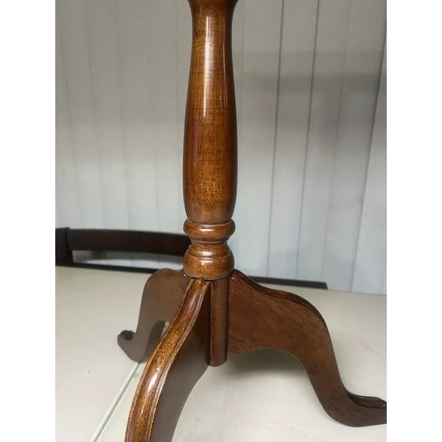 1990s 1990s Vintage Bombay Company Wood Accent Tilt Square Side Table For Sale - Image 5 of 8