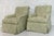 Celadon 1980s Pair of "Colefax" Swivel Lounge Chairs & Ottoman Made in the Usa by Pearson For Sale - Image 8 of 18