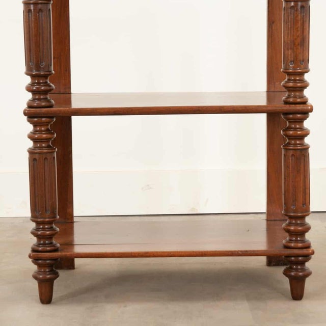 English 19th Century Solid Walnut Etagere Table For Sale In Baton Rouge - Image 6 of 12