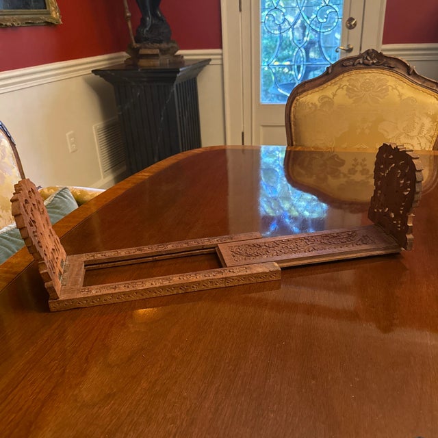 Hand Carved Foliate Expanding Book Mill For Sale - Image 4 of 4