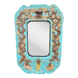 1950s Italian Modern Ceramic Mirror