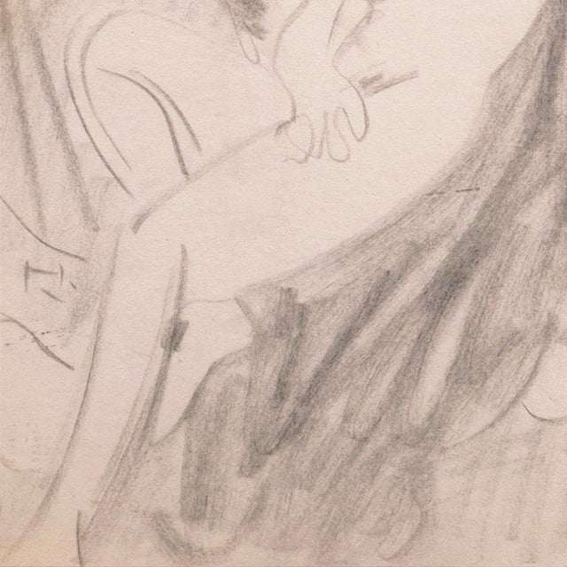 1950s 'Seated Nude' by Victor Di Gesu, Paris, Louvre, Salon D'Automne, Académie Chaumière, Carmel, Los Angeles County Museum of Art For Sale - Image 5 of 9