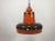 1960s Vintage German Ceramic Orange Pendant Lamp, 1960s For Sale - Image 5 of 7