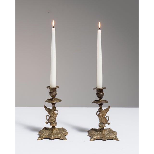 19th Century France Napoleon III Brass Candlestick For Sale - Image 14 of 15