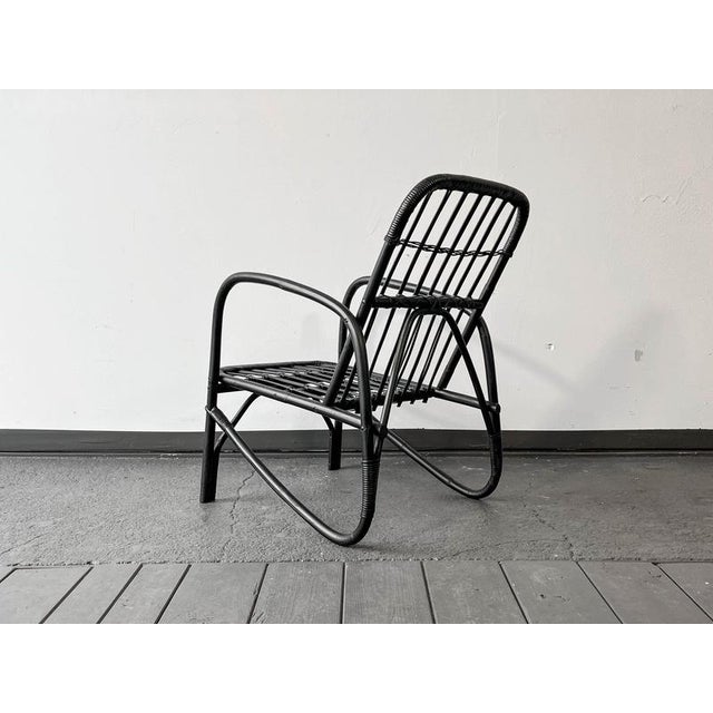 Black Chair in Bamboo For Sale - Image 5 of 18