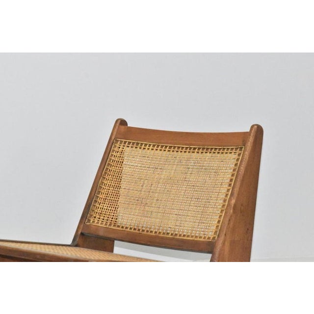 Brown Kangaroo Chair Armchairs by Pierre Jeanneret, 1950s, Set of 2 For Sale - Image 8 of 17