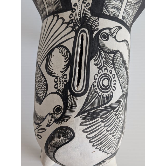 Rare Vintage Signed Juan Marcelo Mexico Folk Art Pottery Pig Sculpture Piggy Bank For Sale In Santa Fe - Image 6 of 11