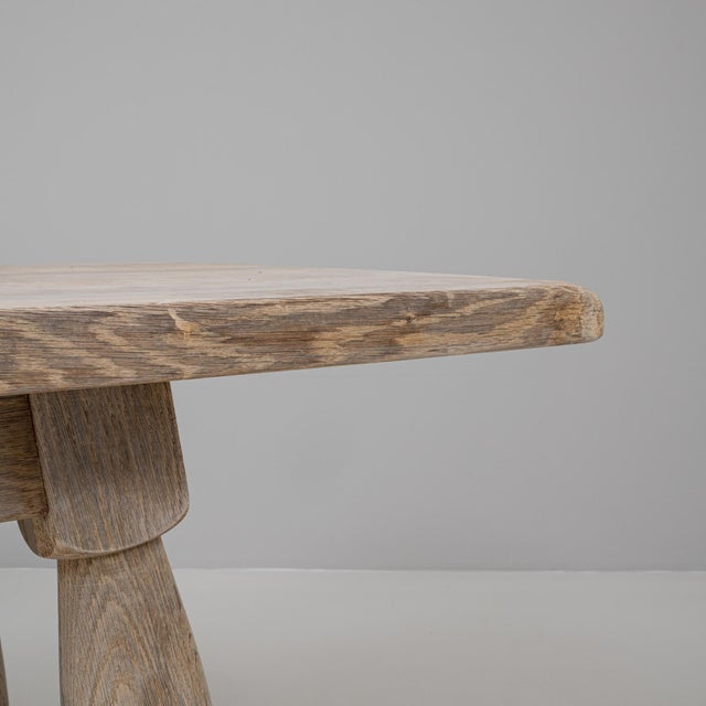 20th Century Belgian Oak Dining Table With Splayed Legs For Sale In Greensboro - Image 6 of 18