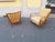 Mid-Century Modern Armchairs in Wood and Yellow Fabric from Paolo Buffa, 1940s, Set of 2 For Sale - Image 3 of 13