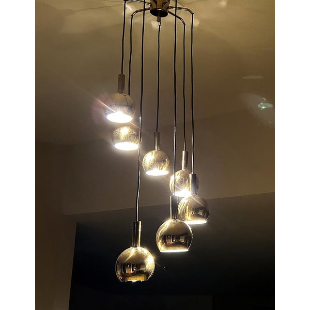 Mid-Century Cascade Pendant Light in Brass from Staff Leuchten, 1970s For Sale - Image 15 of 18