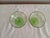 Traditional Vintage 1930's Depression / Uranium Glass Federal Glass Paneled Optic Sherbets (2) For Sale - Image 3 of 6