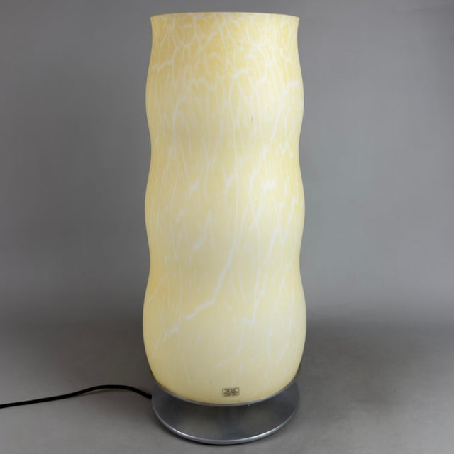 Large Modernist Opal Murano Glass Table Lamp For Sale - Image 13 of 13